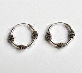 Bali hoops 17 mm zilver