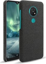 Nokia 7.2 Stof Hard Back Cover Zwart