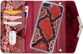 Apple iPhone 8 Plus Hoesje - Mobilize - Velvet Serie - Kunstlederen 2in1 Case / Clutch - Red Snake - Hoesje Geschikt Voor Apple iPhone 8 Plus