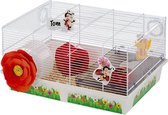 hamsterkooi Lady Bug 50 x 35 x 25 cm staal wit