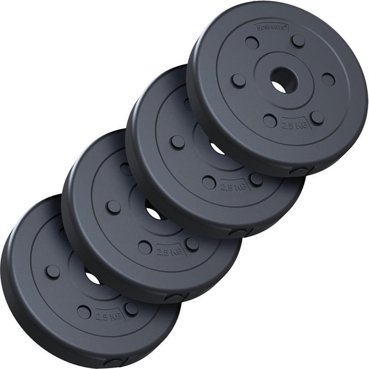 ScSPORTS® Halterschijven set 10 kg - Kunststof - 30 mm - 4 x 25 kg - Gewichten