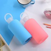 Let op type!! Glas waterfles glas vrouwen waterflessen met beschermende siliconen case  willekeurige kleur levering