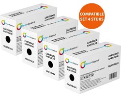 Huismerk 4X Toner voor Samsung CLT-K404S K404S – Toner – Zwart – 1500 pagina's – Compatible Xpress C430 C430w C480 C480fn C480fw C480w Cartridge Patroon Vervangend Samsung Printer Tonercartridge Set 4 Stuks Multipack