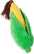 Dog toy plush corncob, 30cm gelb/grün