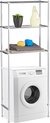 Relaxdays ombouwkast wasmachine - wasmachine kast - ombouw toilet - 162 cm hoog - chroom