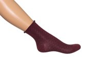 Bonnie Doon -  - Wicker Work Sock - Donker Rood/Donker Rood/Wine - maat 36-41