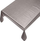Tafelzeil Metallic Plain Tin -  140 x 200 cm - Zilver tafellaken - Tafelkleed plastic - Voor buiten en binnen - Verschillende maten - Geleverd in een koker