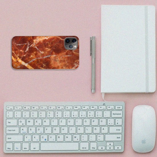 TPU Bumper Silicone Étui Housse pour Apple iPhone 11 Pro Max Coque Téléphone Brown Marbre