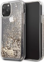 iPhone 11 Pro Backcase hoesje - Guess - Glitter Goud - Kunststof