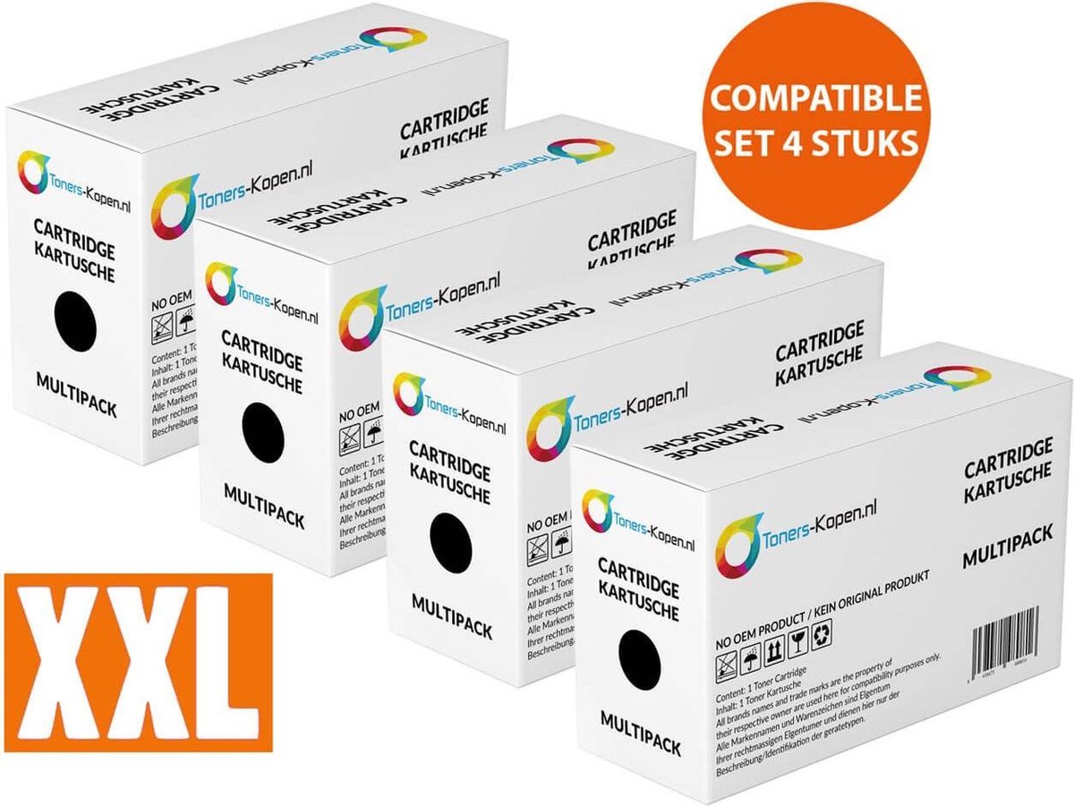 4X Brother TN-1050 TN-1030 TN1050 TN1030 XL Toner Zwart 8000pag - Compatible - DCP-1510 DCP-1512 DCP-1601 DCP-1610W DCP-1612W HL-1110 HL-1112 HL-1210W HL-1211W HL-1212W MFC-1810 - Brother toner alternatief