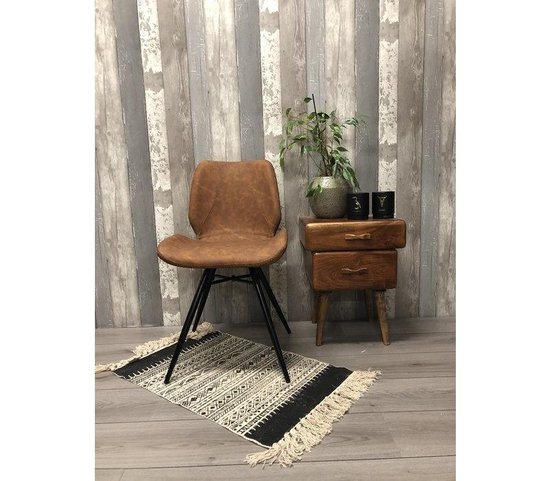 | Dimehouse Eetkamerstoel Design Hetson Premium Cognac Eetkamerstoel Hetson Premium cognac meubels outlet