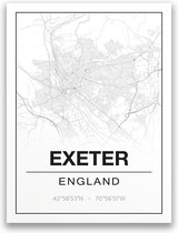 Poster/plattegrond EXETER - 30x40cm