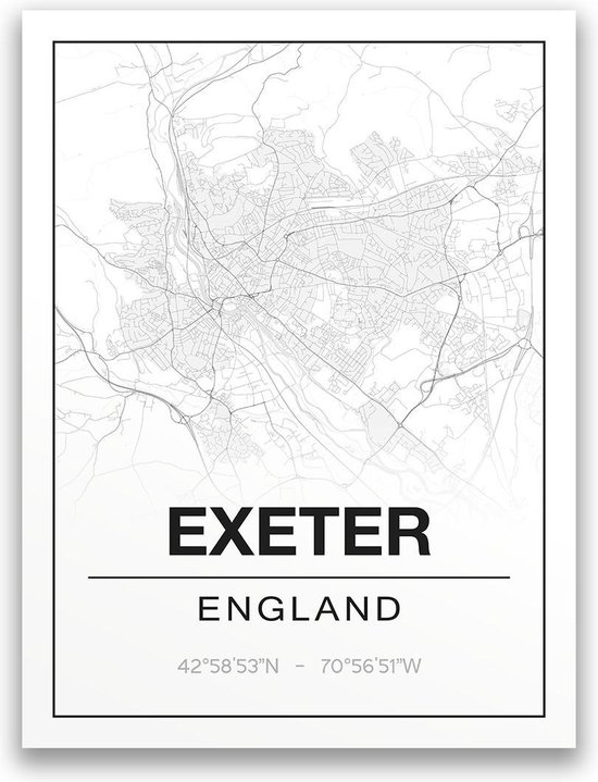 Poster/plattegrond EXETER 30x40cm