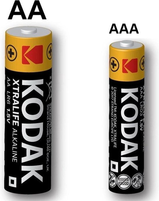 Kodak Xtralife alkaline AA AAA 1.5V Powerbox - 36 Stuks (24x AA + 12x AAA) - Kodak