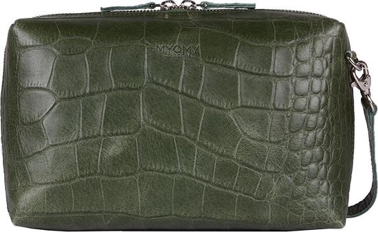 MYOMY My Boxy Bag Handtas - croco vetiver green | bol.com