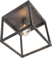 QAZQA big_cage - Moderne Plafondlamp - 1 lichts - L 290 mm - Grijs - Woonkamer | Slaapkamer | Keuken