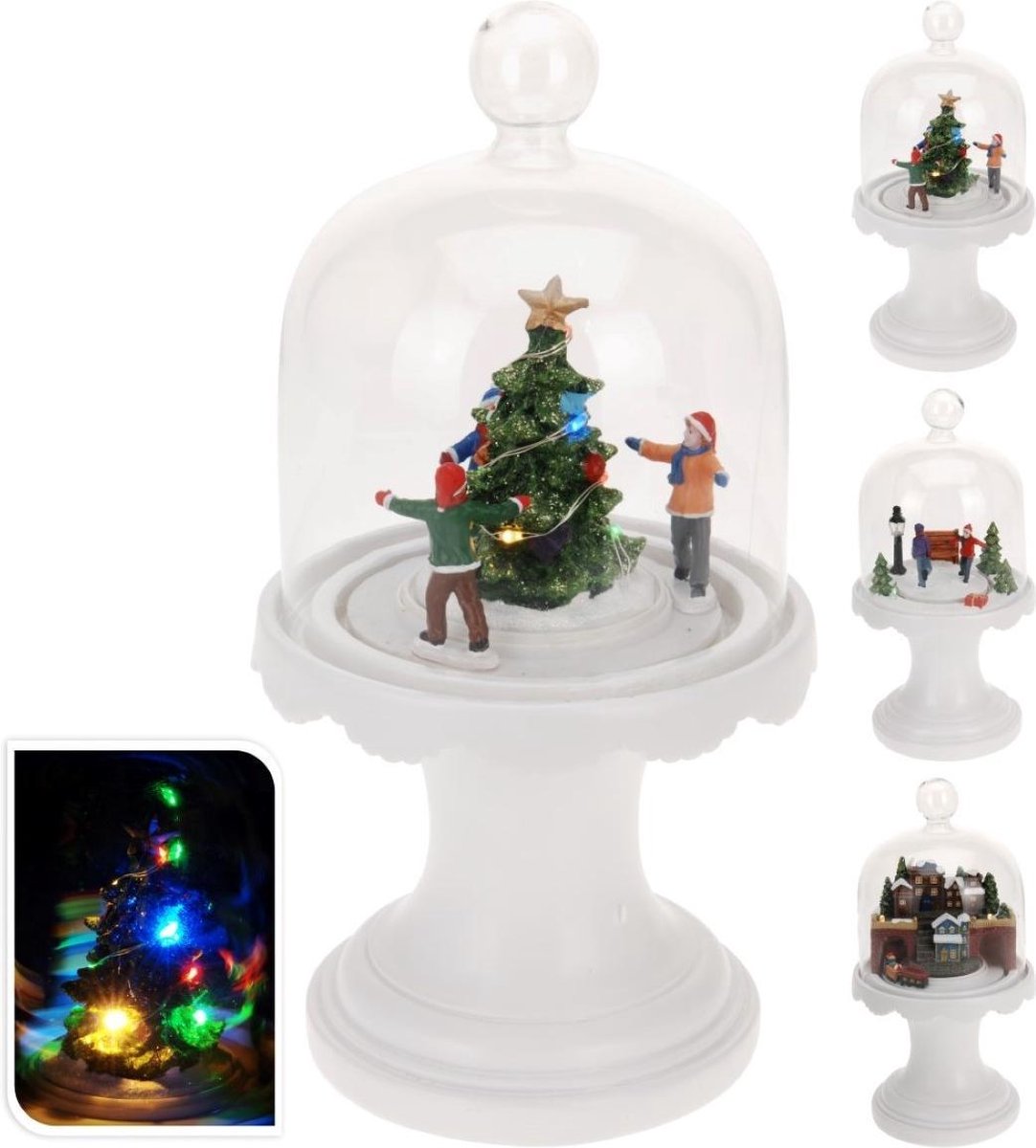 Kersthuisjebestellen.nl Kerstdorp in glazen stolp