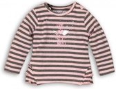 Dirkje longsleeve light pink + grey melee stripe - maat 62