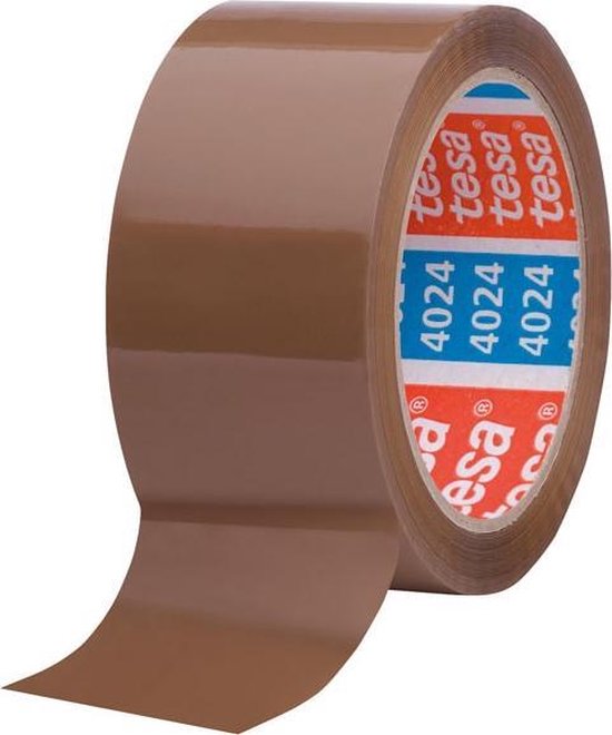 Foto: Tesa verpakkingstape 4024 high tack acryl tape bruin 6 rollen