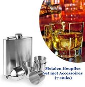 Metalen Heupfles Set met Accessoires (7 stuks)