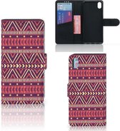 Coque Xiaomi Redmi 7A Portefeuille Livre Aztec Violet