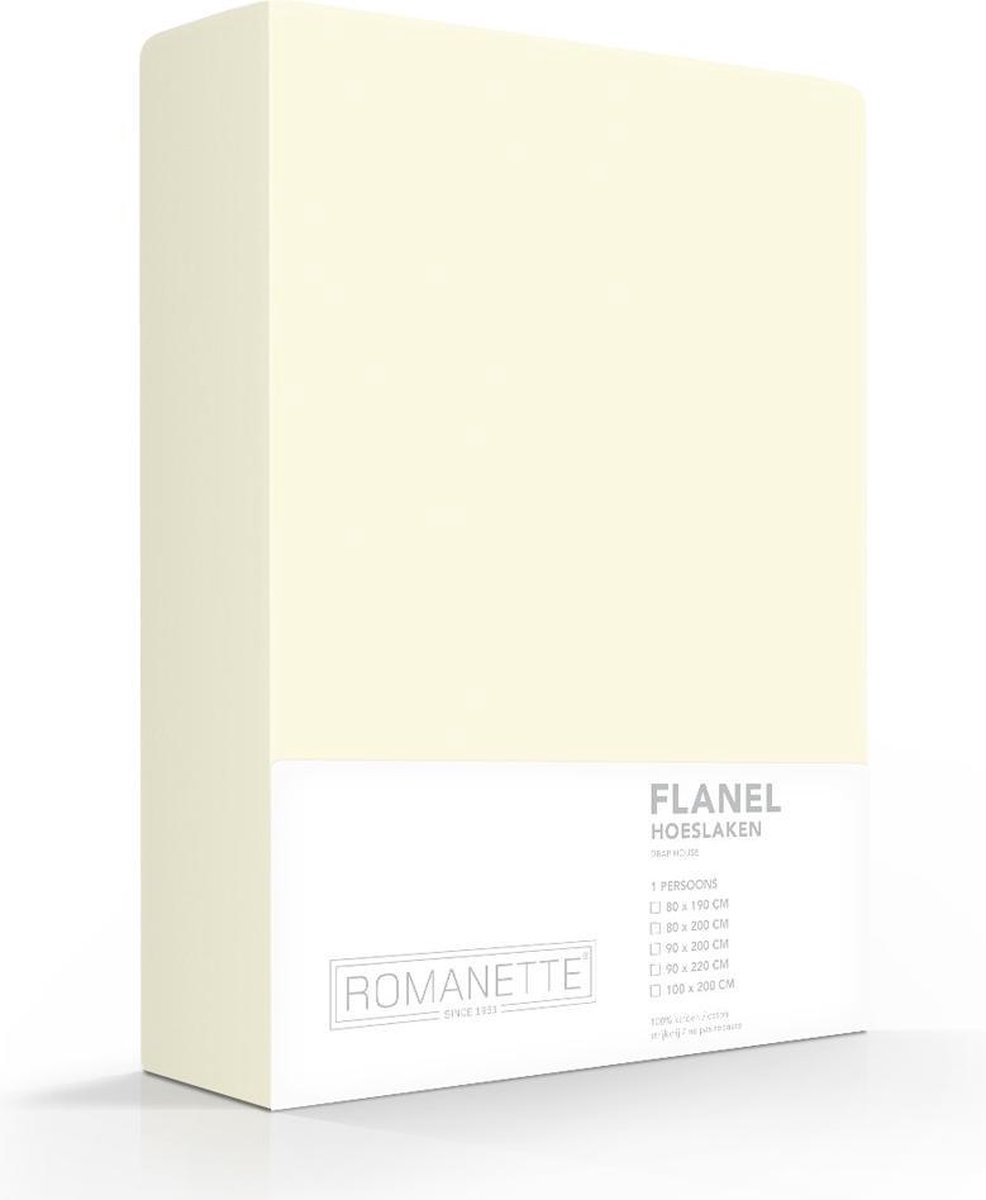 Luxe Hoeslaken Verwarmend Flanel - Ivoor