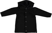 Capuchon vest zwart (lang) 110/116