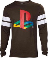 PlayStation - Logo Striped Army heren longsleeve top groen - S