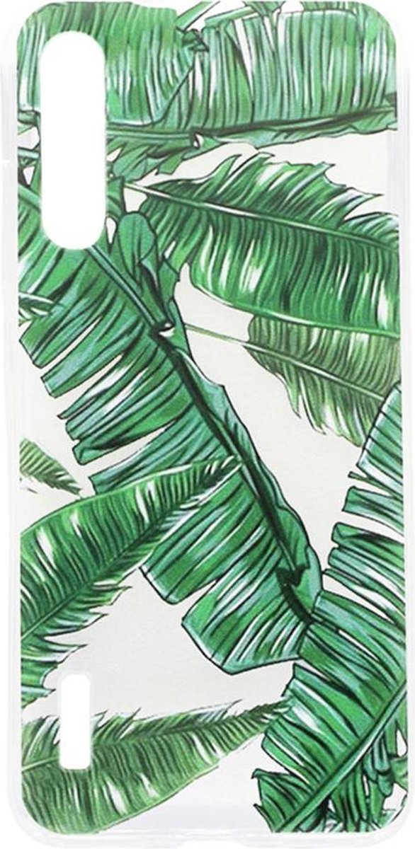 Shop4 - Xiaomi Mi A3 Hoesje - Zachte Back Case Bananen Bladeren