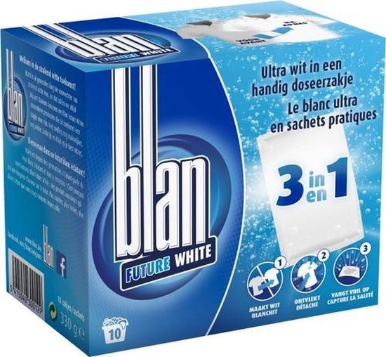 Blan Future white 3in1 doseerzakjes Witte was - 10 zakjes