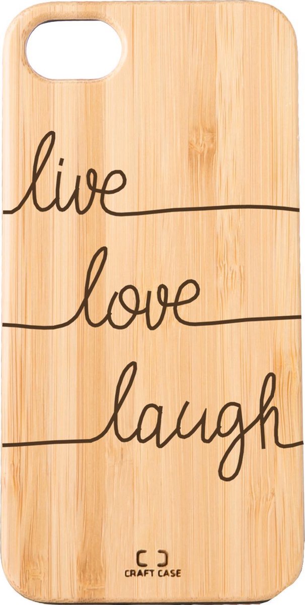 Bamboe telefoonhoesje Live Love Laughs - Craft Case - Iphone 6-7-8