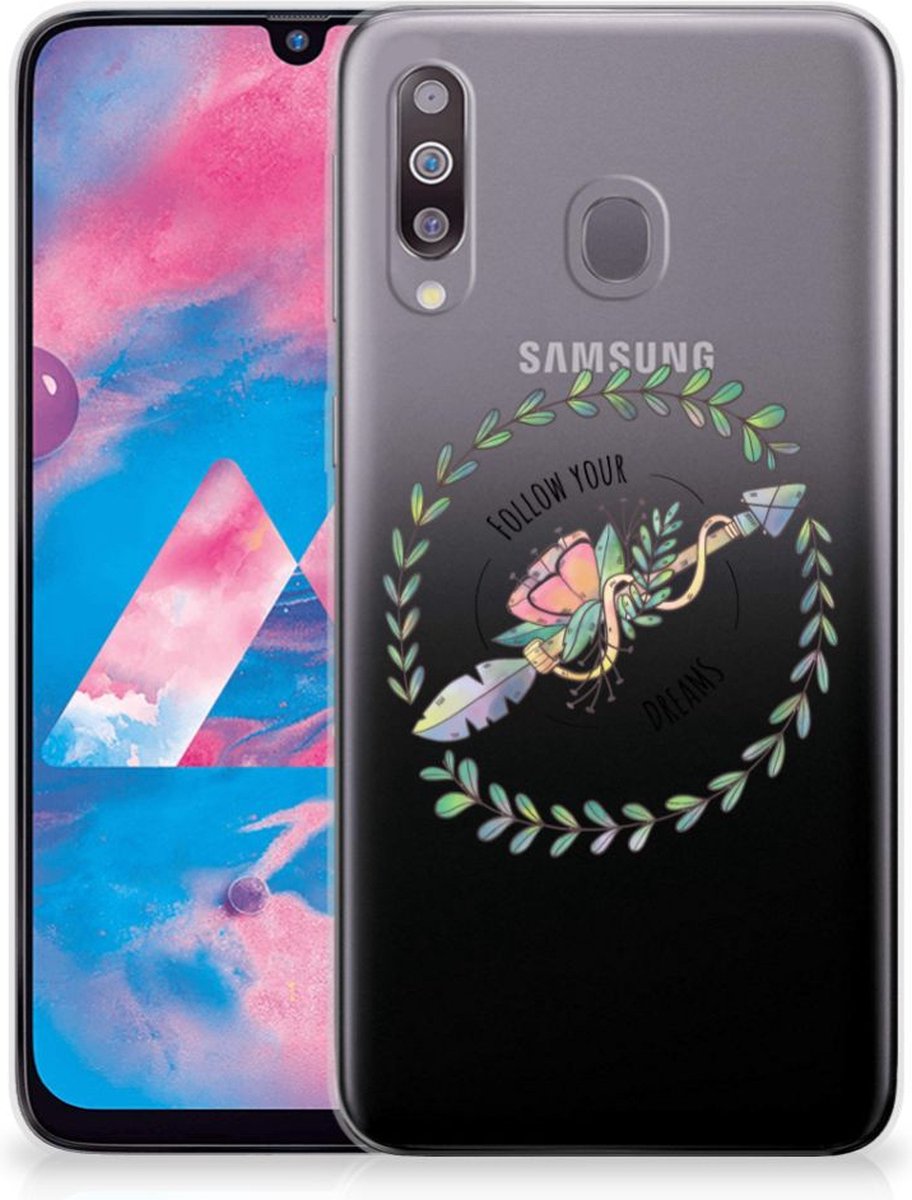 Samsung Galaxy M30 Telefoonhoesje met Naam Boho Dreams