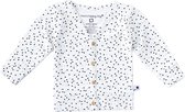 Little Label Jongens Vest - black & light blue dots - Maat 74/80