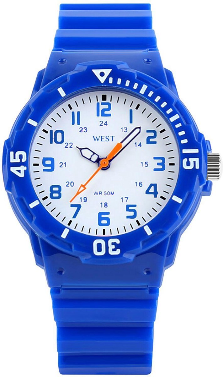 West Watches model Moon Sportief analoog kinderhorloge - Ø 33 mm – blauw
