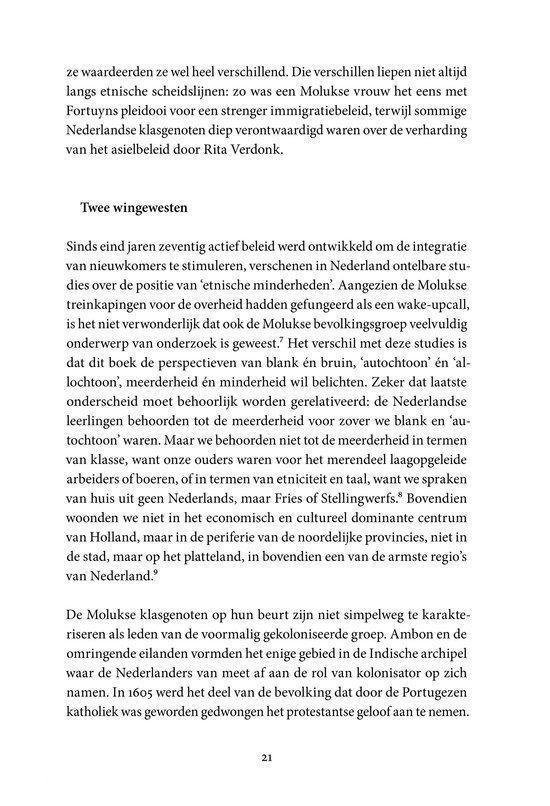De tekst gaat over Molukse vrouwen en de immigratie naar Nederland.