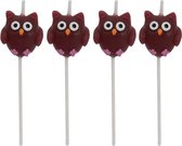 Creative Converting - Owl Pick Candles - 4 stuks