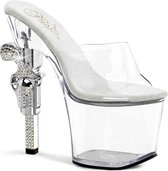 Pleaser - REVOLVER712 Muiltjes - Paaldans schoenen - 41 Shoes - Wit