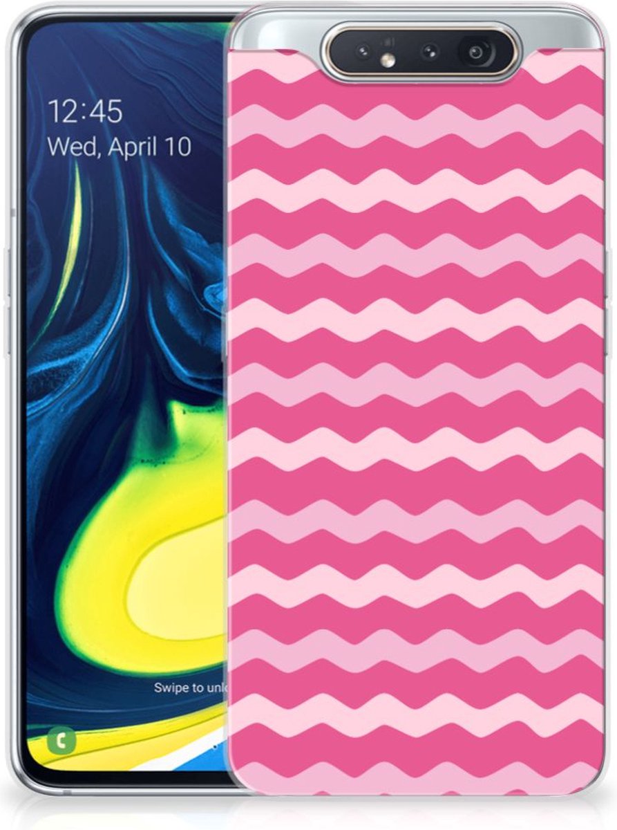 Samsung Galaxy A80 TPU bumper Waves Pink