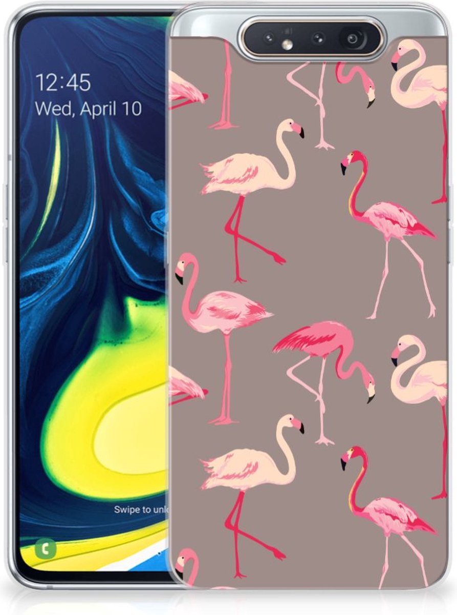 Samsung Galaxy A80 TPU Hoesje Flamingo