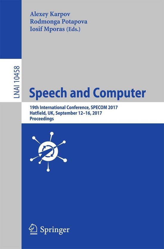 Springer Nature Proceedings Computer Science - Speech and Co ... - cover