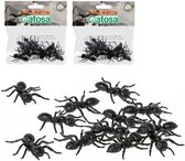 24x Horror decoratie mieren van plastic 5 cm - Halloween tafel strooi mieren 24 stuks