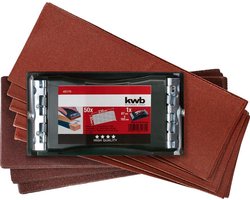 KWB Handschuurblok - Set met 50 schuurstroken