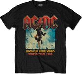 AC/DC Heren Tshirt -XL- Blow Up Your Video Zwart