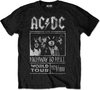 AC/DC - Highway To Hell World Tour 1979/1980 Heren T-shirt - S - Zwart