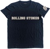 The Rolling Stones - Logo & Tongue Heren T-shirt - S - Blauw