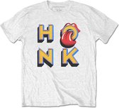The Rolling Stones Heren Tshirt -XL- Honk Letters Wit