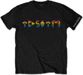 Pink Floyd Heren Tshirt -2XL- Dark Side Prism Initials Zwart