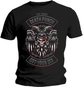 Five Finger Death Punch - Biker Badge Heren T-shirt - XL - Zwart