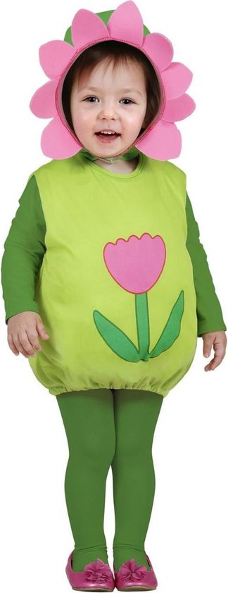Widmann Moeder Natuur Kostuum - Groen Bruine Jurk Met Haarsieraad Maat M Voor Carnaval