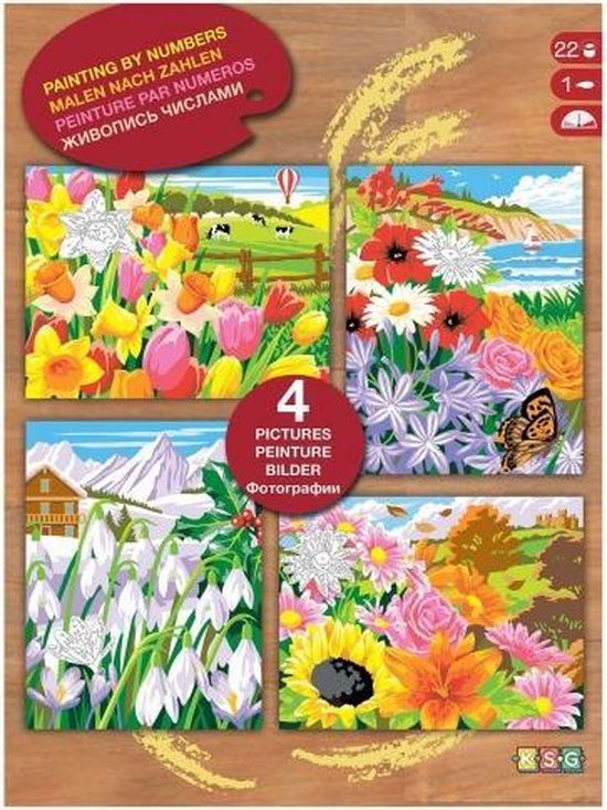 Hobbypakket Sequin Art • Painting by numbers seasons 1 stuk